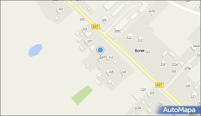 Wysokie, Wysokie, 210, mapa Wysokie