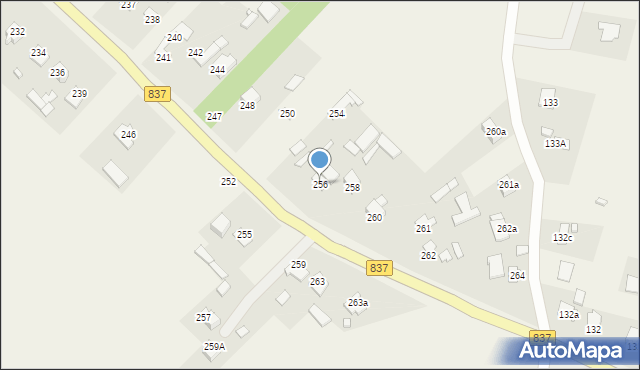 Wysokie, Wysokie, 256, mapa Wysokie