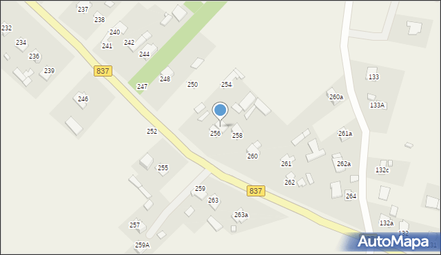 Wysokie, Wysokie, 256a, mapa Wysokie