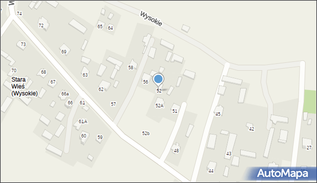 Wysokie, Wysokie, 52, mapa Wysokie