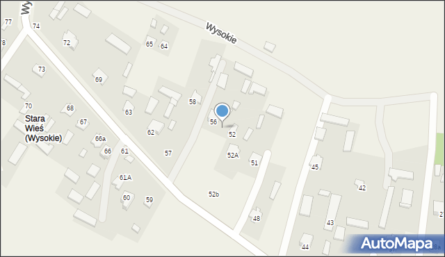 Wysokie, Wysokie, 54, mapa Wysokie