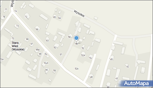 Wysokie, Wysokie, 56, mapa Wysokie