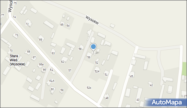 Wysokie, Wysokie, 56A, mapa Wysokie