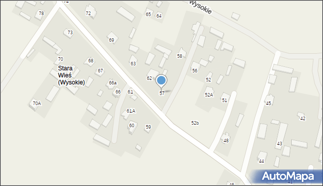 Wysokie, Wysokie, 57, mapa Wysokie