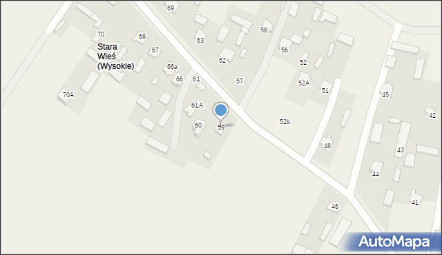 Wysokie, Wysokie, 59, mapa Wysokie