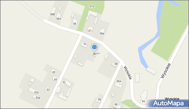 Wysokie, Wysokie, 90, mapa Wysokie