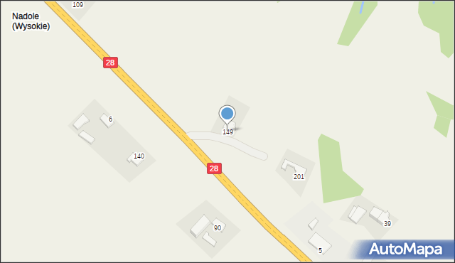 Wysokie, Wysokie, 149, mapa Wysokie