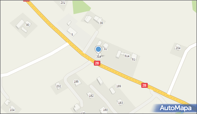 Wysokie, Wysokie, 31a, mapa Wysokie