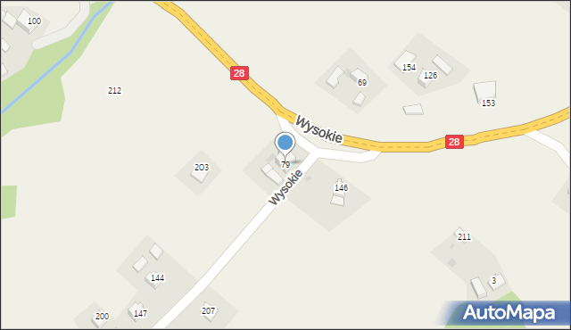 Wysokie, Wysokie, 79, mapa Wysokie