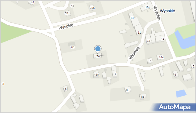 Wysokie, Wysokie, 7A, mapa Wysokie