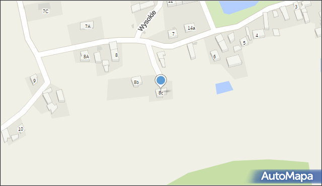 Wysokie, Wysokie, 8c, mapa Wysokie