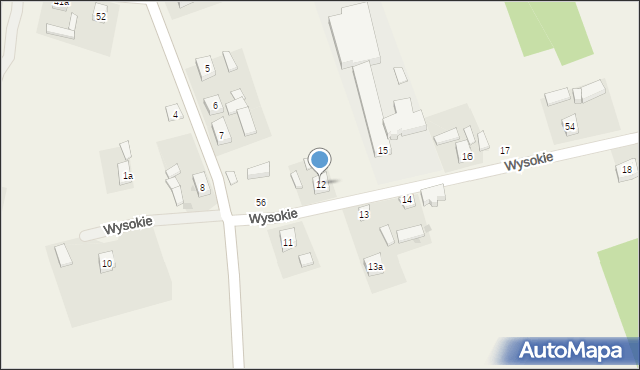 Wysokie, Wysokie, 12, mapa Wysokie