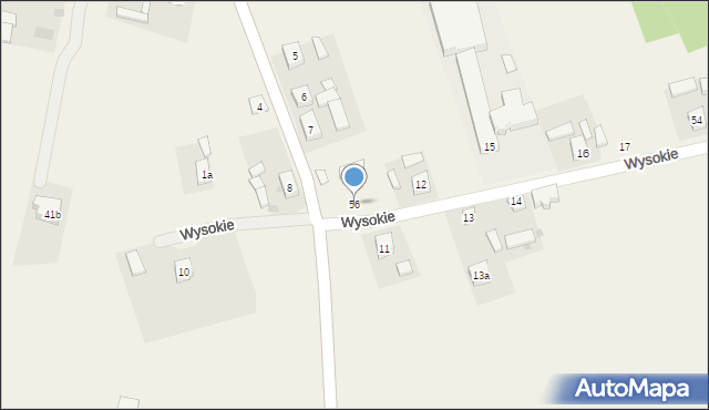 Wysokie, Wysokie, 56, mapa Wysokie
