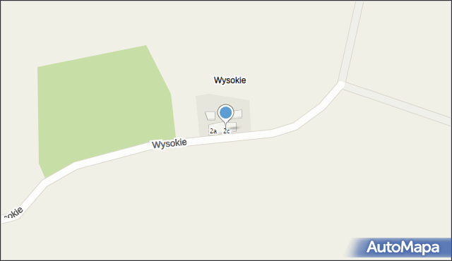 Wysokie, Wysokie, 2c, mapa Wysokie