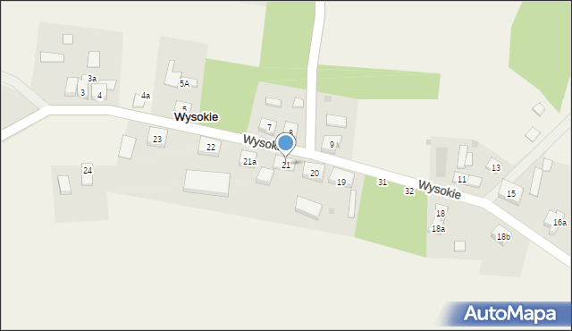 Wysokie, Wysokie, 21, mapa Wysokie