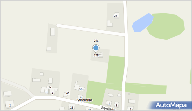 Wysokie, Wysokie, 25B, mapa Wysokie