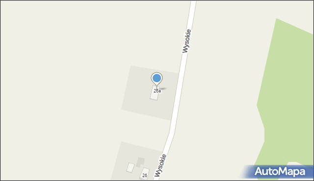 Wysokie, Wysokie, 26a, mapa Wysokie