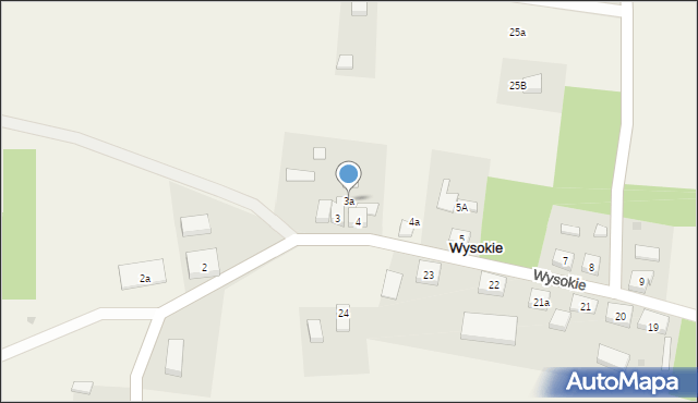 Wysokie, Wysokie, 3a, mapa Wysokie