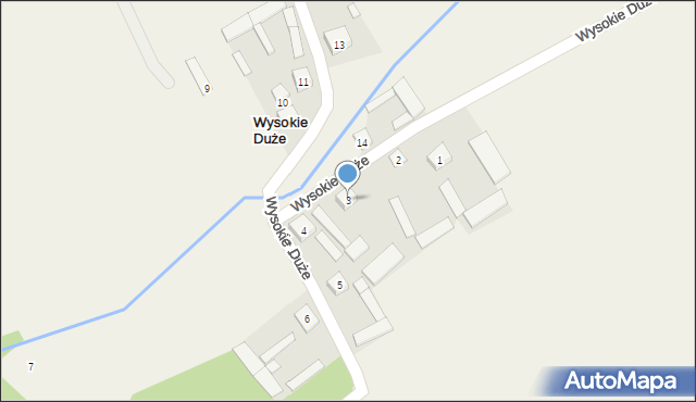 Wysokie Duże, Wysokie Duże, 3, mapa Wysokie Duże