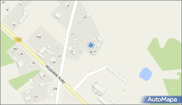 Wysokie Koło, Wysokie Koło, 30, mapa Wysokie Koło