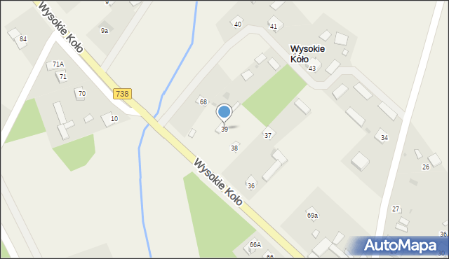 Wysokie Koło, Wysokie Koło, 39, mapa Wysokie Koło