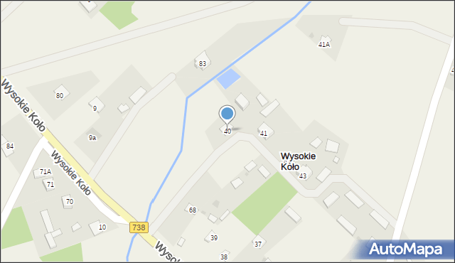 Wysokie Koło, Wysokie Koło, 40, mapa Wysokie Koło