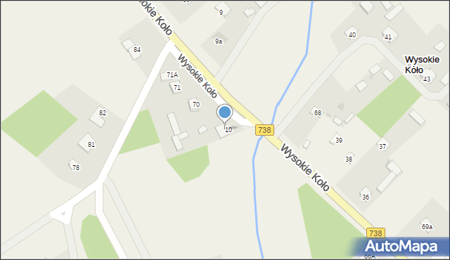 Wysokie Koło, Wysokie Koło, 70A, mapa Wysokie Koło