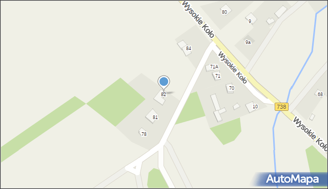 Wysokie Koło, Wysokie Koło, 82, mapa Wysokie Koło