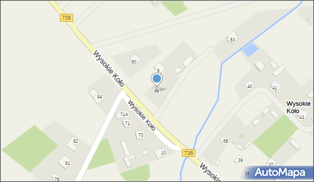 Wysokie Koło, Wysokie Koło, 9a, mapa Wysokie Koło