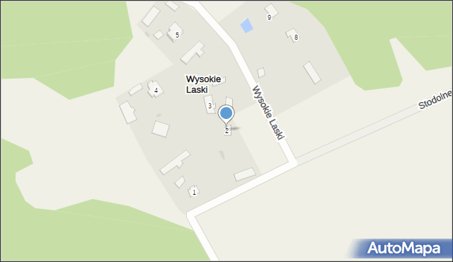 Wysokie Laski, Wysokie Laski, 2, mapa Wysokie Laski