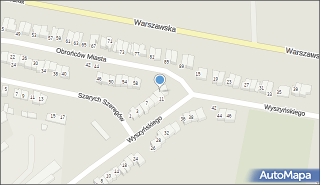 Wysokie Mazowieckie, Wyszyńskiego Stefana, ks. kard., 13, mapa Wysokie Mazowieckie