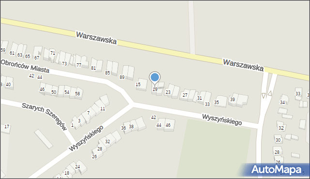 Wysokie Mazowieckie, Wyszyńskiego Stefana, ks. kard., 19, mapa Wysokie Mazowieckie