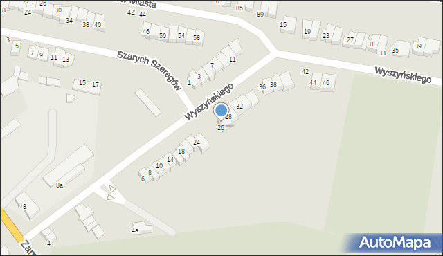 Wysokie Mazowieckie, Wyszyńskiego Stefana, ks. kard., 26, mapa Wysokie Mazowieckie