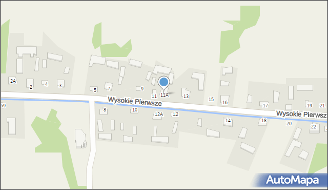 Wysokie Pierwsze, Wysokie Pierwsze, 11A, mapa Wysokie Pierwsze