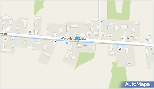 Wysokie Pierwsze, Wysokie Pierwsze, 22A, mapa Wysokie Pierwsze
