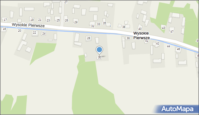 Wysokie Pierwsze, Wysokie Pierwsze, 30, mapa Wysokie Pierwsze
