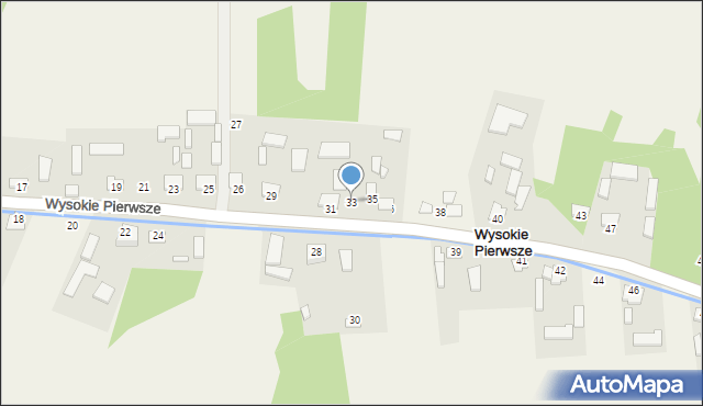 Wysokie Pierwsze, Wysokie Pierwsze, 33, mapa Wysokie Pierwsze