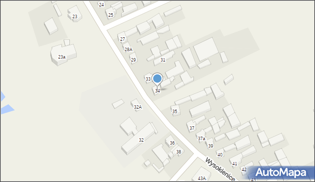 Wysokienice, Wysokienice, 34, mapa Wysokienice