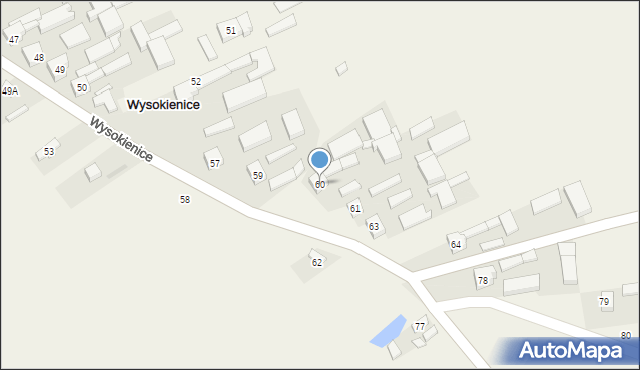 Wysokienice, Wysokienice, 60, mapa Wysokienice