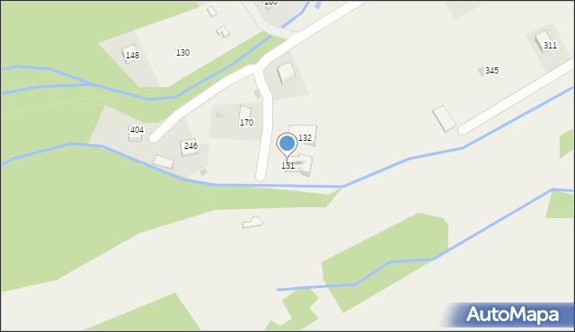 Wysowa-Zdrój, Wysowa-Zdrój, 131, mapa Wysowa-Zdrój