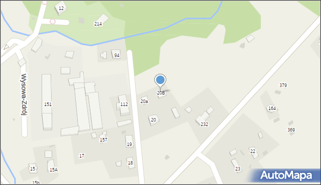 Wysowa-Zdrój, Wysowa-Zdrój, 20B, mapa Wysowa-Zdrój