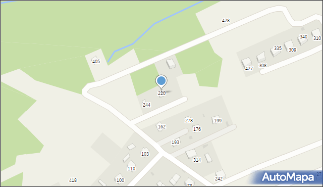 Wysowa-Zdrój, Wysowa-Zdrój, 220, mapa Wysowa-Zdrój