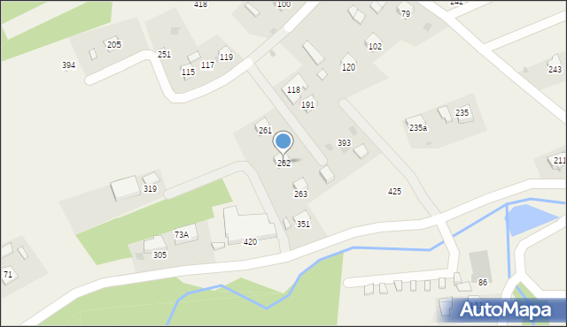 Wysowa-Zdrój, Wysowa-Zdrój, 262, mapa Wysowa-Zdrój