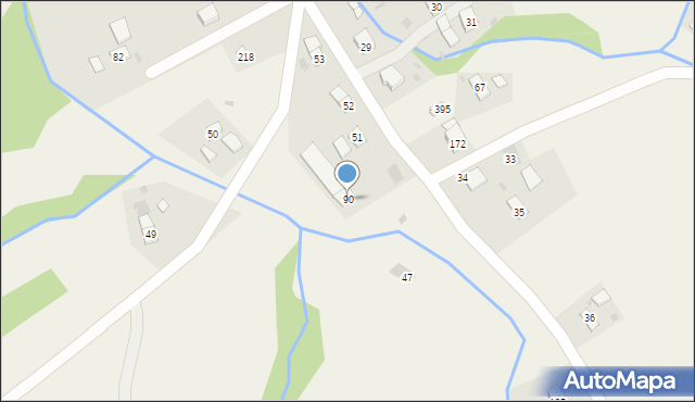 Wysowa-Zdrój, Wysowa-Zdrój, 90, mapa Wysowa-Zdrój