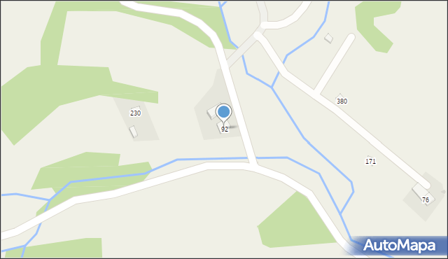 Wysowa-Zdrój, Wysowa-Zdrój, 92, mapa Wysowa-Zdrój