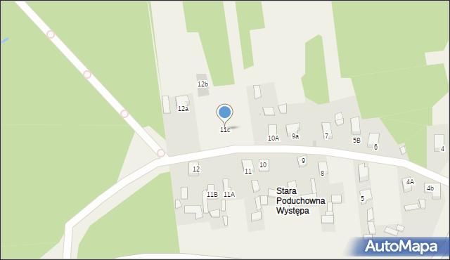 Występa, Występa, 11c, mapa Występa