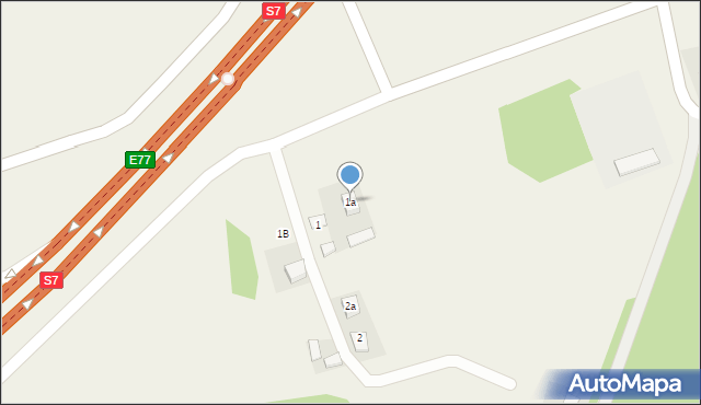 Występa, Występa, 1a, mapa Występa