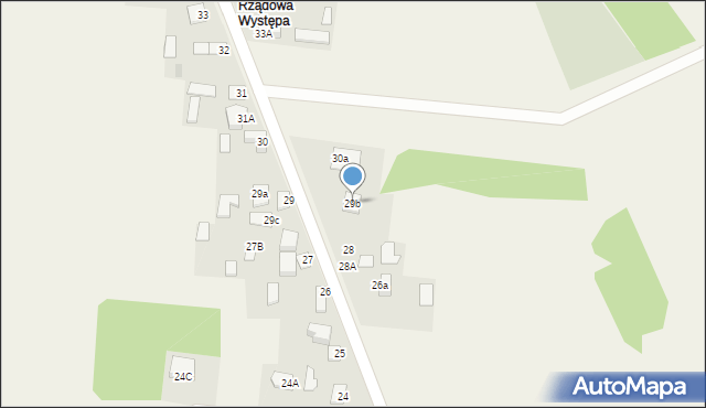 Występa, Występa, 29b, mapa Występa