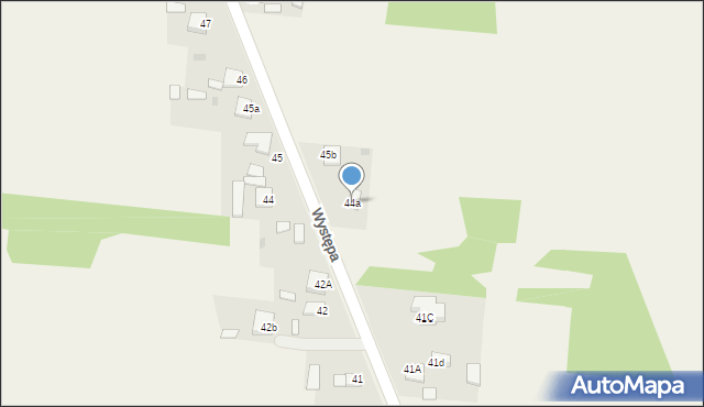 Występa, Występa, 44a, mapa Występa