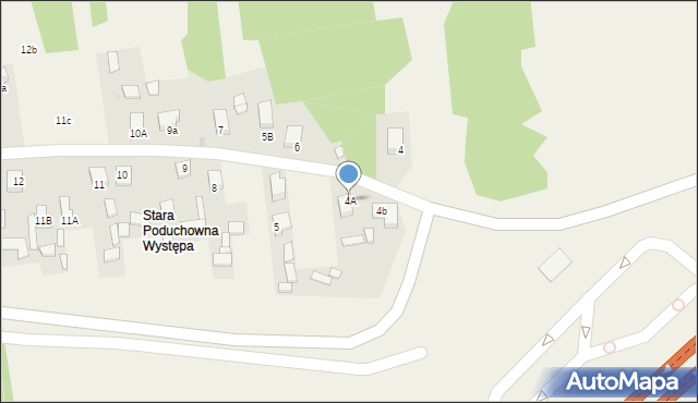 Występa, Występa, 4A, mapa Występa